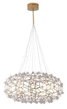 Bethel Gold LED Chandelier in Iron & Acrylic