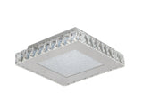 Bethel Chrome LED Flush Mount in Stainless Steel & Crystal