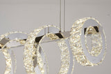 Bethel Chrome LED Chandelier in Metal & Crystal