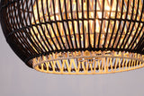 Bethel Black Chandelier in Wood & Metal