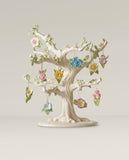 Celebrate Flowers 10-Piece Ceramic Ornament Set with Elegant Tree Figurine for Spring Decor