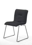 Modrest Yannis - Modern Dark Grey Fabric Dining Chair (Set of 2)