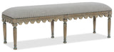 Boheme Traditional-Formal Madera Bed Bench In Rubberwood And Hardwood Solids With Fabric