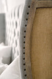 Hooker Furniture Boheme Traditional-Formal Bon Vivant De-Constructed 6/0 & 6/6 Uph Headboard in Poplar and Hardwood Solids with White Oak Veneers, Fabric and Burlap 5750-90167-MWD