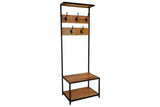 Porter Designs Delancy Solid Wood Industrial Bookcase Brown 09-116-13-0133