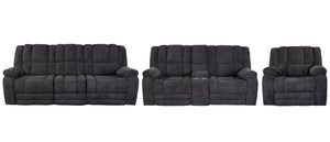 Porter Designs Knox Microfiber Transitional Reclining Sofa Gray 03-201C-01-5213