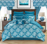 Hailee Navy King 24pc Comforter Set