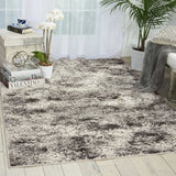 Nourison Michael Amini Gleam MA603 Painterly Machine Made Power-loomed Indoor only Area Rug Ash 7'10" x 10'6" 841491107904