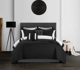 Hortense Black King 8pc Comforter Set