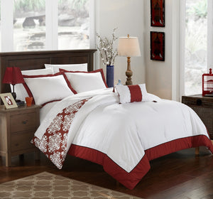 Trina Marsala Twin 3pc Duvet Set