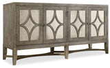 Hooker Furniture Melange Transitional Hardwood Solids and Cherry Veneers with Antique Mirror Diamante Console 638-85102