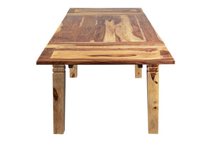 Porter Designs Taos Solid Sheesham Wood 72" - 112" Extension Natural Dining Table Natural 07-196-01-9039N