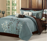 Bliss Garden sage king 12 Piece Comforter Set,