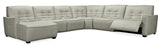 Reaux Grandier 6-Piece LAF Chaise Sectional with 2 Recliners