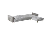 Amandal Silver Velvet Right Sectional