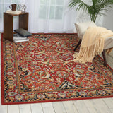 Nourison Timeless TML15 Machine Made Loomed Indoor Area Rug Red 8'6" x 11'6" 99446274120