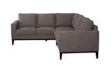 Porter Designs Wyatt Polyester with Wood Trim Contemporary Sectional Gray 01-216-11-3040-KIT