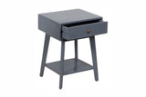 Porter Designs Capri Solid Wood Modern Nightstand Gray 04-108-04-6842