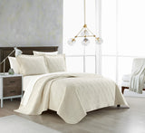 Marling Beige King 3pc Quilt Set