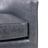 Harrod Bonded Leather Accent Chair Vintage Midnight