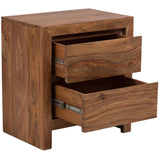 Porter Designs Urban Solid Sheesham Wood Contemporary Nightstand Brown 04-117-04-1426