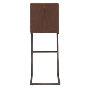 Ronan Vintage Industrial Leatherette Bar Stools - Set of 2 with Chic Tufting & Durable Design