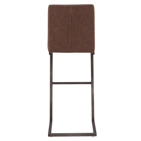 Ronan Vintage Industrial Leatherette Bar Stools - Set of 2 with Chic Tufting & Durable Design
