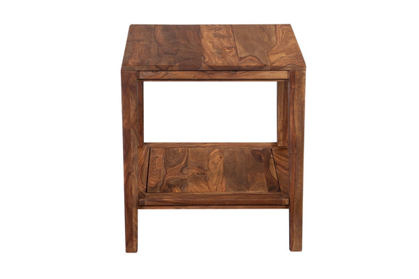Porter Designs Fall River Solid Sheesham Wood Contemporary End Table Natural 05-117-25-4424