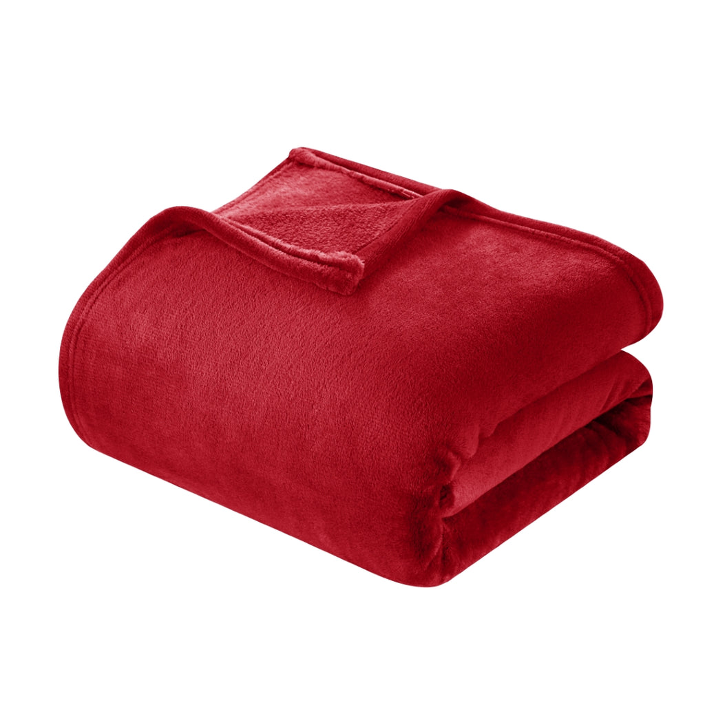 Gaten Red Throw Blanket