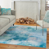 Nourison Le Reve LER02 Artistic Machine Made Tufted Indoor only Area Rug Seafoam 5'3" x 7'3" 99446494214