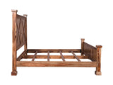 Porter Designs Crossroads Solid Sheesham Wood King Natural Bed Brown 04-196-17-C02H-KIT