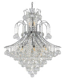 Bethel Chrome Chandelier in Metal & Crystal