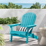 Malibu Outdoor Acacia Wood Adirondack Chair, Teal