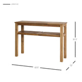 Tiburon Console Table – Elegant Solid Acacia Wood Design with Dual Shelves for Storage & Display