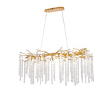 Bethel Gold Chandelier in Aluminum & Glass