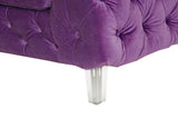 Syracus Purple Velvet Club Chair