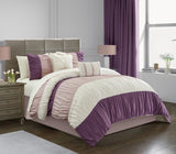 Fay Plum Twin 7pc Comforter Set