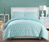 Ora Aqua Queen 3pc Comforter Set