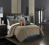 Sue Blue Queen 9pc Comforter Set