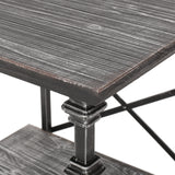 Noble House Morell Modern Industrial End Table, Gray and Pewter