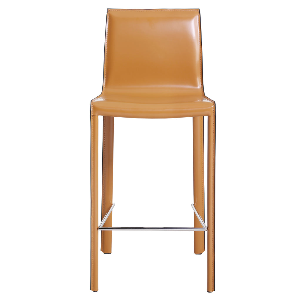 Gervin Recycled Leather Counter Stool - Set of 2