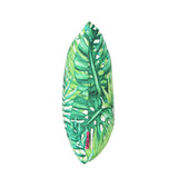 Palms Outdoor Cushion, 17.75" Square, Tropical Palm Fronds, Cream and Green Noble House