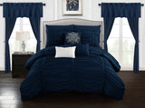 Avila Navy King 20pc Comforter Set