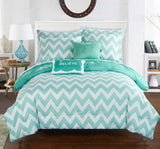 Louisville Aqua Full 9pc Comforter Set