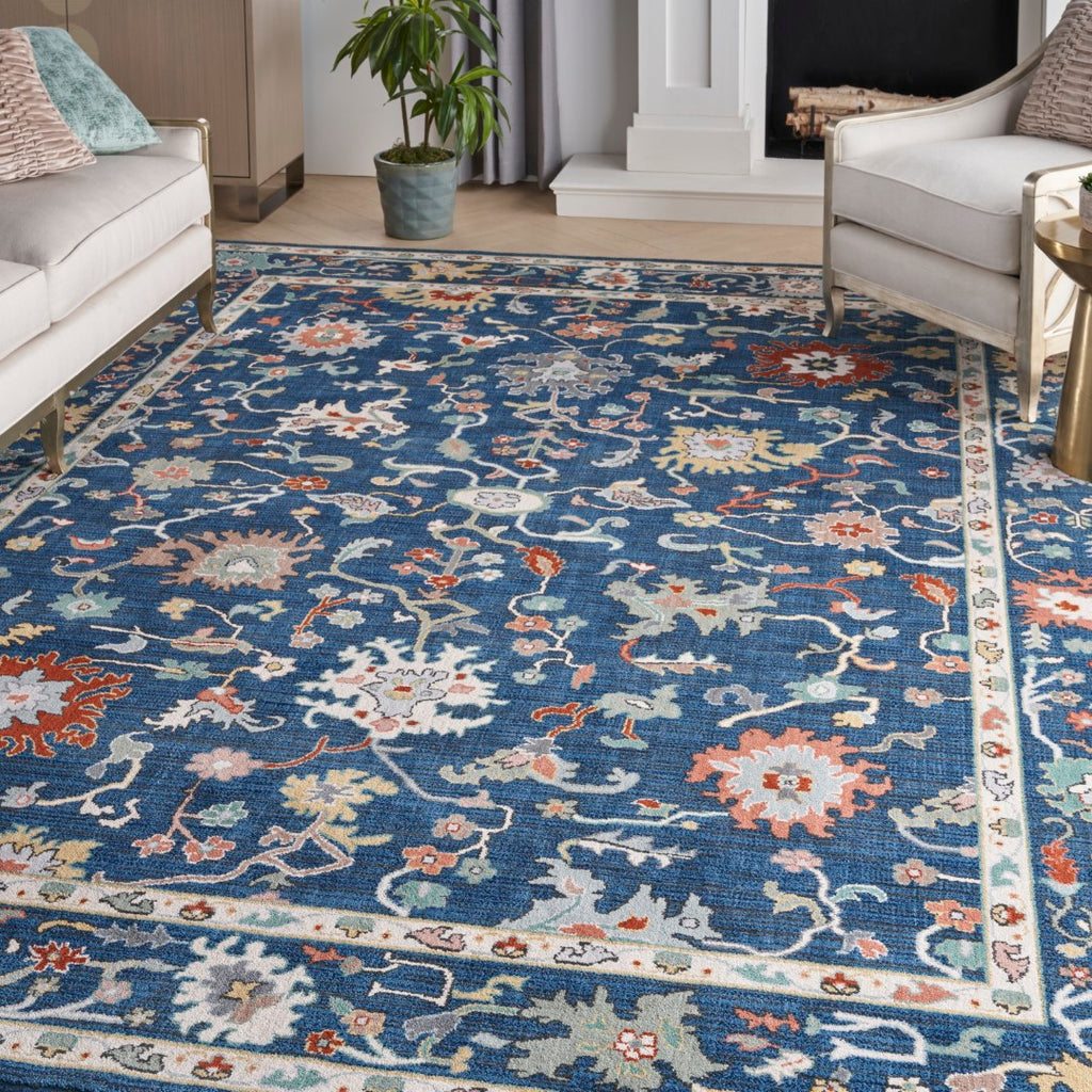 Nourison Parisa PSA03 French Country Machine Made Loom-woven Indoor Area Rug Denim 8'6" x 11'6" 99446858351