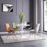 Allie 39" Round Table - Mid-Century Modern Elegance with Easy Assembly, Perfect for Any Decor Style