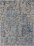 Nourison Ellora ELL04 Modern Handmade Knotted Indoor only Area Rug Graphite 5'6" x 7'5" 99446385000