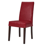 Hartford Bicast Leather Dining Chair Set of 2 - Chic Mid-Century Modern Design for Your Home