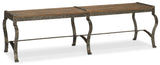 Hill Country Traditional-Formal Ozark Bed Bench In Hardwood Solids With Metal
