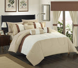 Mackenzie Beige Queen 20pc Comforter Set